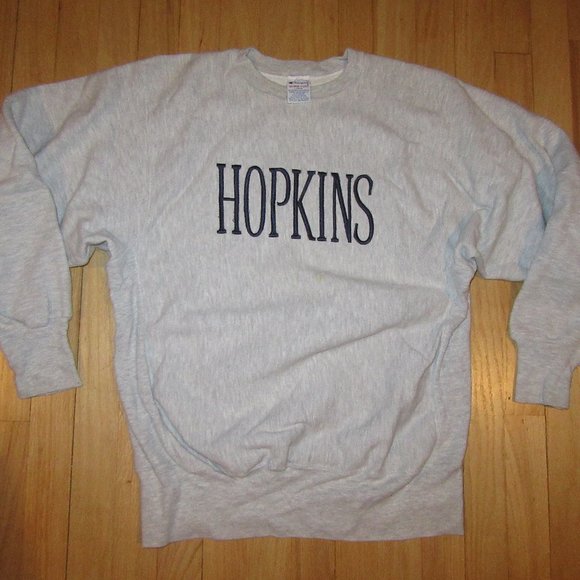 VINTAGE JOHN HOPKINS UNIVERSITY SWEATSHIRT/CHAMPION/REVERSE WEAVE/LARGE!